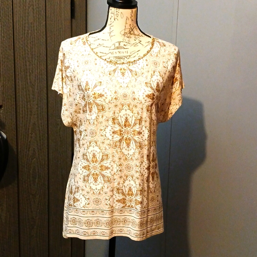 Ruby Rd Lady's ScoopNeck Sleeveless Tee with Tapered Sides